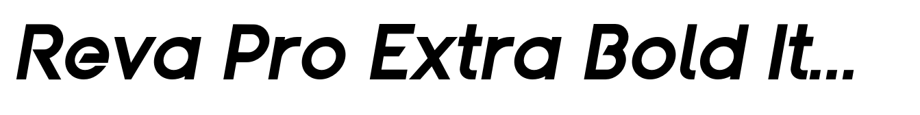 Reva Pro Extra Bold Italic